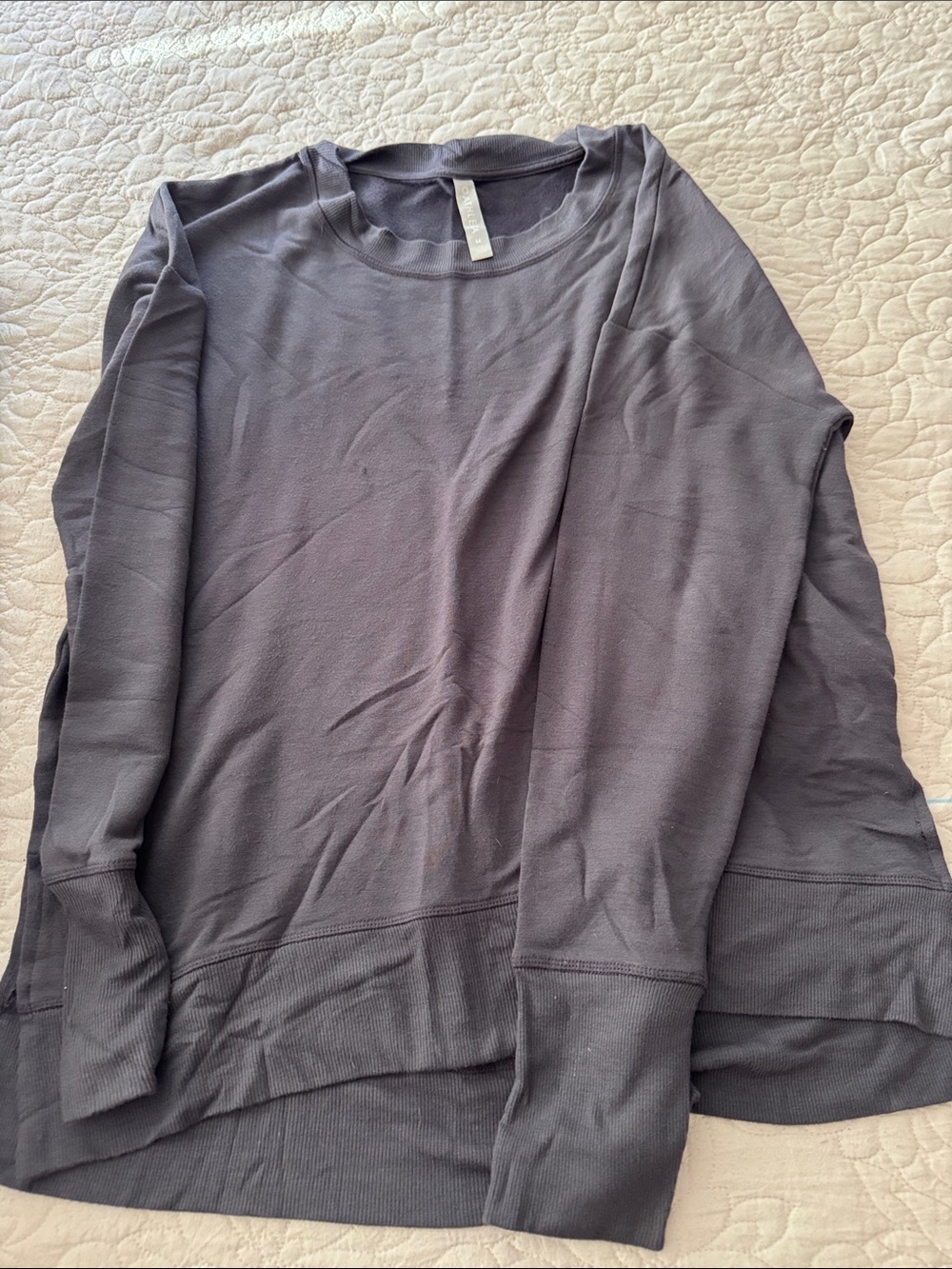 Athleta Slate Gray Long Sleeve Crew Sweatshirt